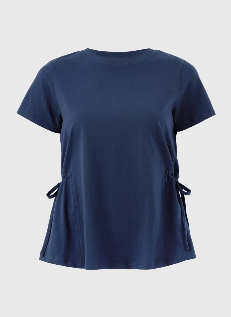 ماتلان Navy Tie Side T-Shirt